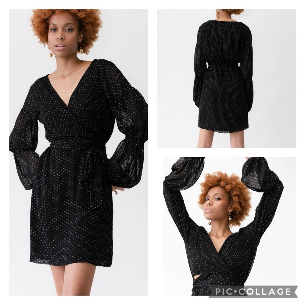 🎀  CLUB MONACO Jowdie polka dot wrap dress 0